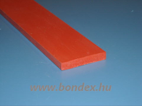 7x40 mm-es lapos hőálló vörös szilikon szalag